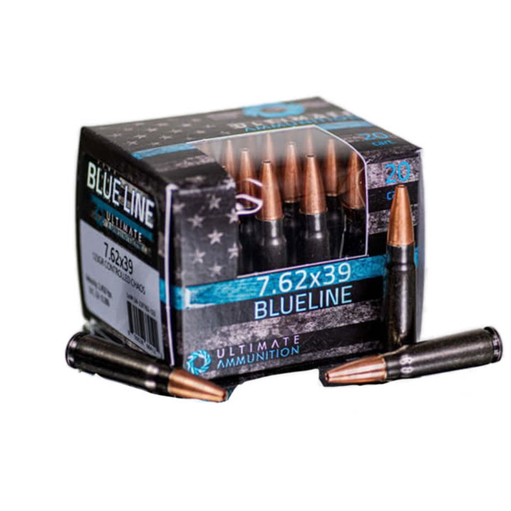 Product photo of Ultimate Blueline 7.62x39mm 123gr Controlled Chaos — 20 rounds