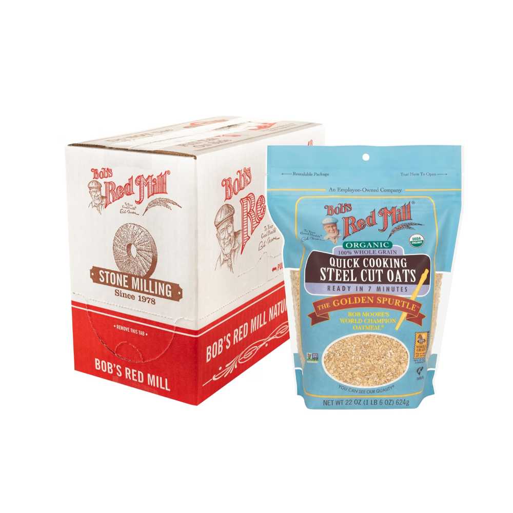 Product photo of 4-Pack Bob's Red Mill Organic Steel Cut Oats, 22 oz.